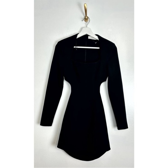 NWT MISHA KOSMA cutout long sleeve black mini dress size 6 - Picture 14 of 16